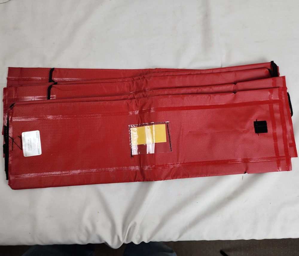 5-Pack Ramco PVCR 300 1-1/2" Econo-Gard Flange Safety Splash Shield Red PVC